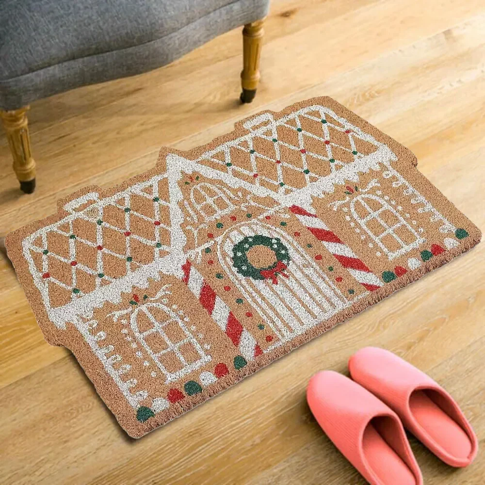 Christmas Decoration Floor Mat Entrance Door Bedroom Bath Toilet Anti Slip Mats Carpet 2024 Merry Xmas Navidad New Year Gift