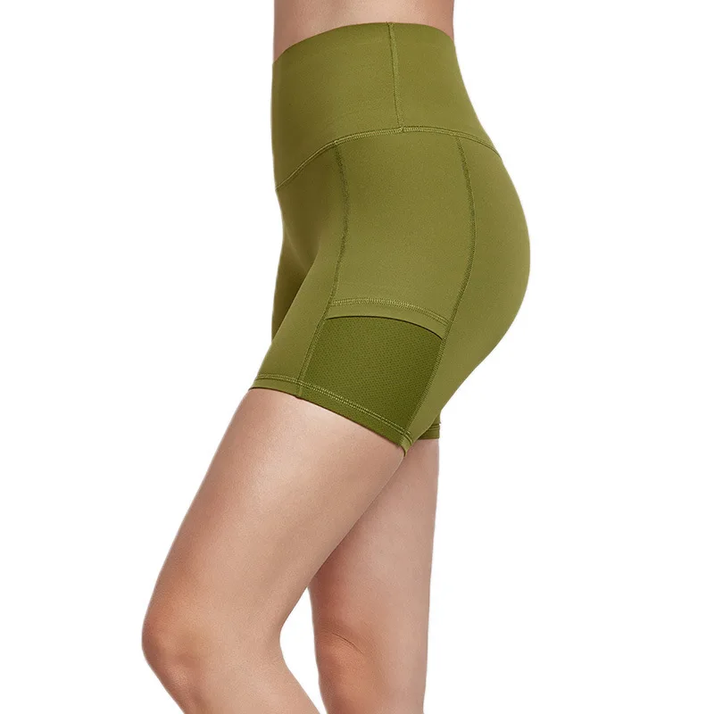 7A Wysoce Elastyczne Szorty do Jogi w Kolorze Nude dla Kobiet, Antybakteryjne, Oddychające Legginsy Sportowe, Letnie Legginsy do Tenisa na Zewnątrz