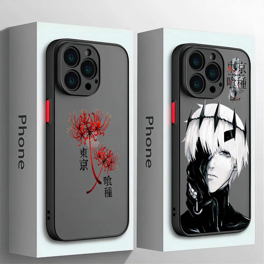 Japan Anime Tokyo Ghoul Kaneki Ken Phone Case For iPhone 15 14 13 12 11 Mini Pro Max X XR 7 8 Plus Matte Transparent Back Cover