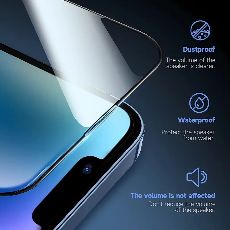 3 قطعة واقي للشاشة من الزجاج المقسى لهاتف آيفون 17 16 15 14 Pro Max 13 12 11 Pro Mini XR XS Max طبقة زجاجية لتطبيق بنقرة واحدة #5