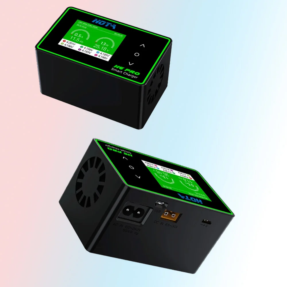 HOTA H6 Pro Duo AC 200W DC 700W 26A Mini Battery Charger 1-6S Lipo NiMh Li-ion Ni-Cd Digital RC Balance Charger Discharger