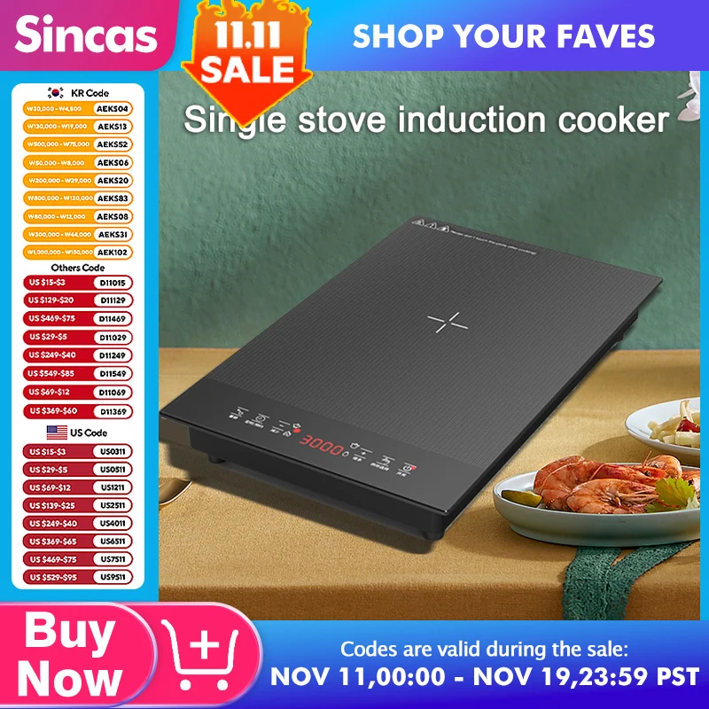 3000W  Embedded Induction Cooker Single Stove Electric Ceramic Stove Multifunctional Commercial High Power Household Fire Boiler