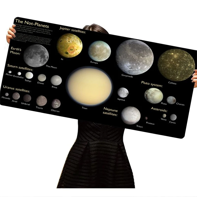 Galactic Space Gaming Mouse Pad Gamer Keyboard Mouse Mat Speed XXL Rubber 900x400x2mm Cartoon Big Motbook Computer PC Mousepad