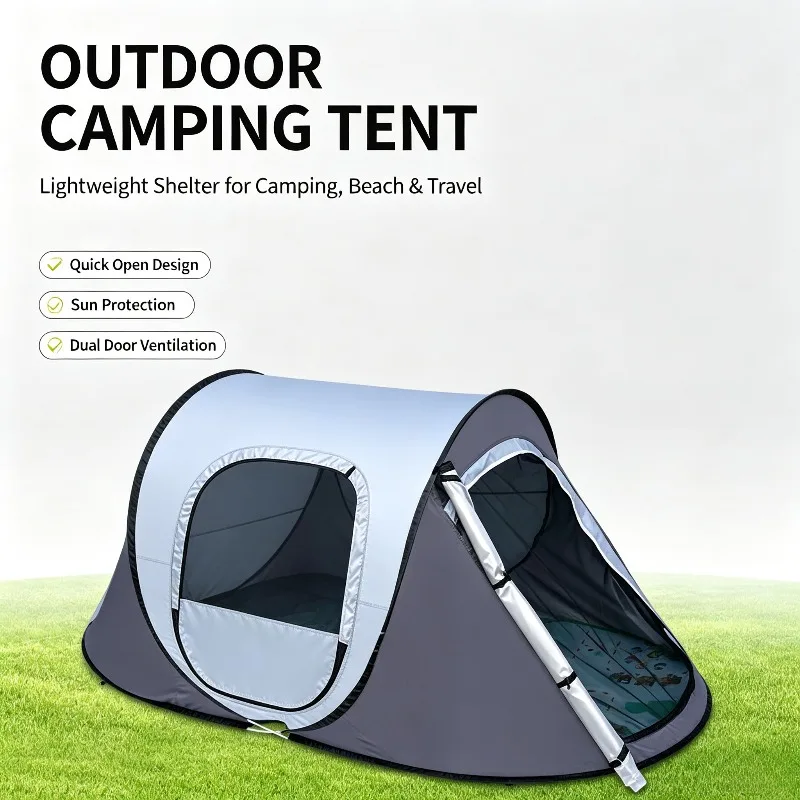 Hand Throw Pop Up Boat Tent Portable Foldable Waterproof Windproof UV Protection Tent for Camping Climbing Indoor Outdoor Use