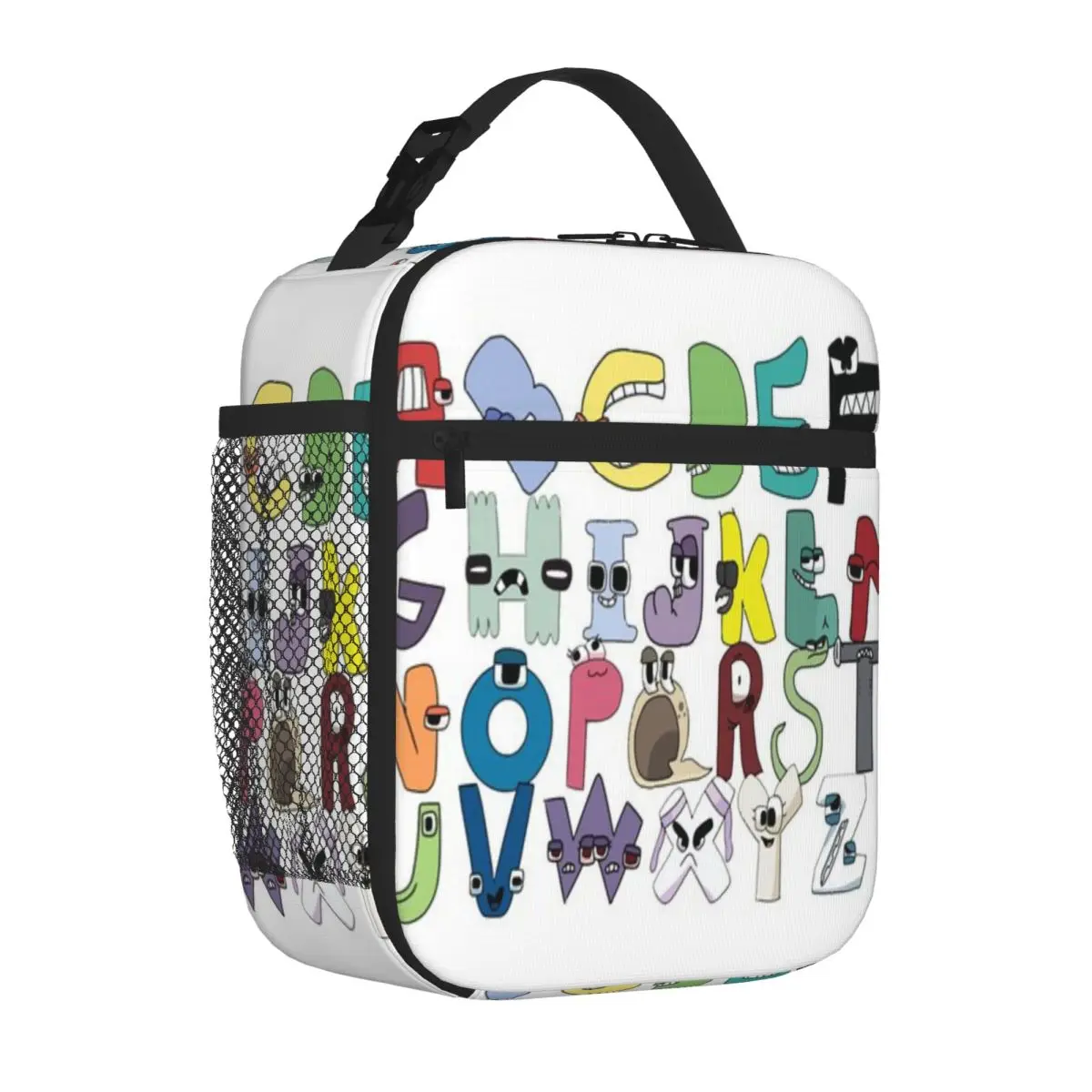 Bestselling Alphabet Lore Abstract Neoprene Lunch Bag Backpacking Insulated Lunch Pouch