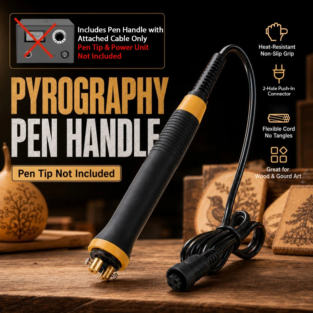 Wood Burning Pen Safe Pyrography Tool for Beginners Non‑Slip Handle DIY Art Craft for Wood Gourd Handmade Decoration Projects