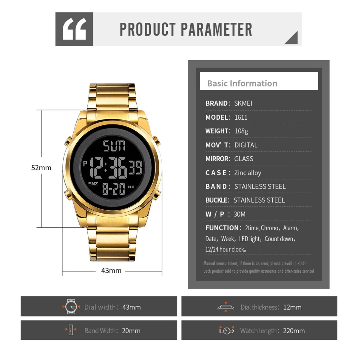 SKMEI 男性クロノ 2 時間デジタル腕時計ファッションスポーツエレクトロニクス腕時計カウントダウンアラーム防水時計男性女性のための