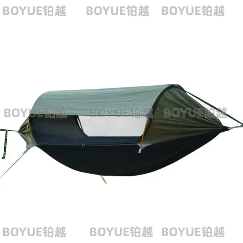 Camping Mosquito Net Hammocks With Awning Anti-Rollover Portable Outdoor Tourist Sleeping Hanging Hammock Swing For Nature