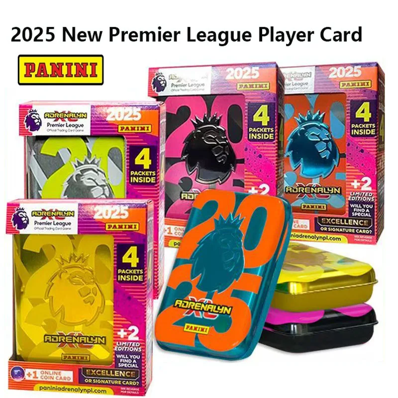 Nuevas Tarjetas Coleccionables de la Premier League Panini 2025 en Caja, Tarjetas de Estrellas de la Premier League del Manchester United, Colección de Tarjetas Autografiadas de la Liga de Fútbol