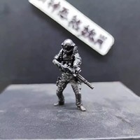 Copper Gatling Gun Model mini military model - Special Forces Soldier Collectible Figurine for Desktop Decor Miniature Scene