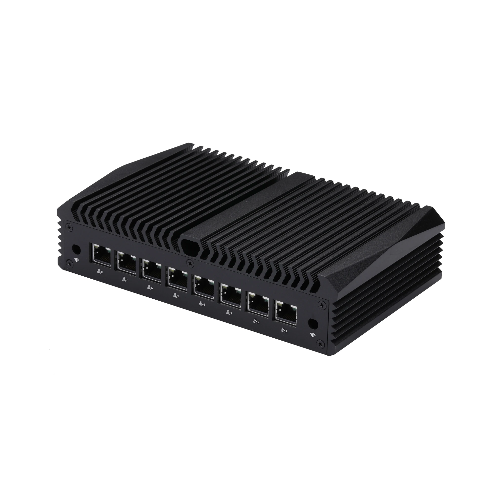 Qotom Mini PC bez wentylatora Q1077GE i7-10710U - 8 portów Lan Urządzenie bramek zabezpieczających jako ścierę ogniową, router