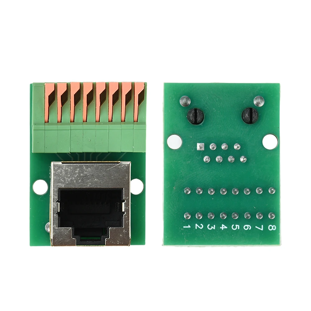 RJ45 Network Data Adapter, Welding-Free Installation, Male/Female Socket Terminal Block, Guide Rail Mount