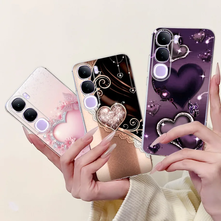 For Vivo V40 Lite Case Vivo V40 Lite 5G V2417 Phone Cover Fashion Butterfly Soft Silicone Bumper For Vivo Y200 5G V40Lite Fundas