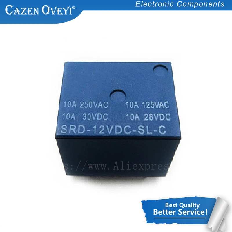 5pcs/lot Relay SRD-12VDC-SL-C SRD-12VDC-SL SRD-12VDC SRD-12V relays 5PINS 12V DC High Quality In Stock