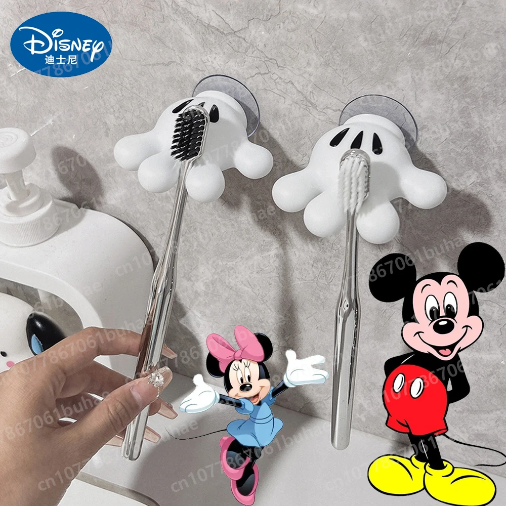 Disney Mickey Mouse Palm Simple Towel Rack Kids Wall Hanging Toothbrush Holder Paste Hooks Family Bathroom Shelf Shelf Organizer