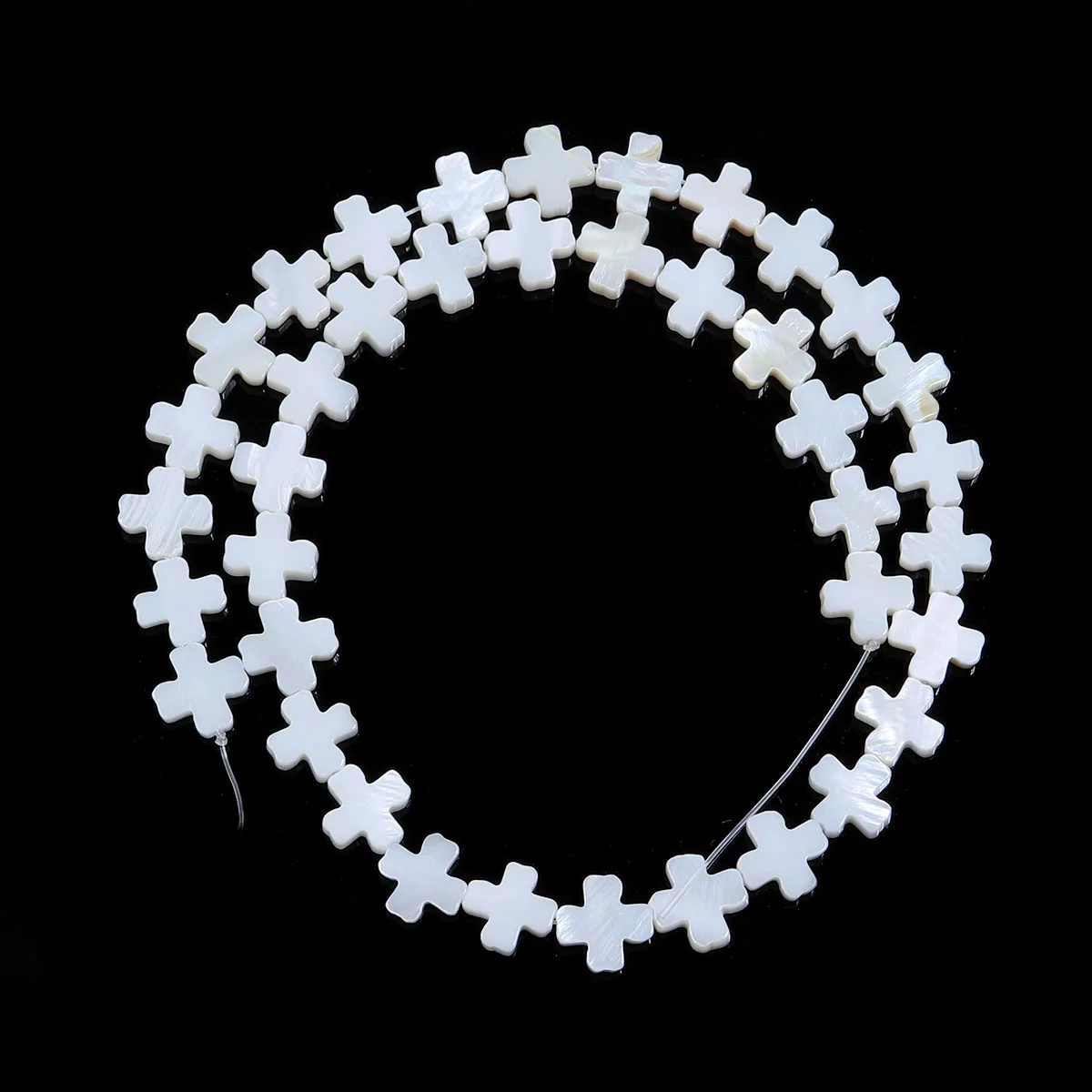 Natural White Cross Shell Beads for DIY Jewellery