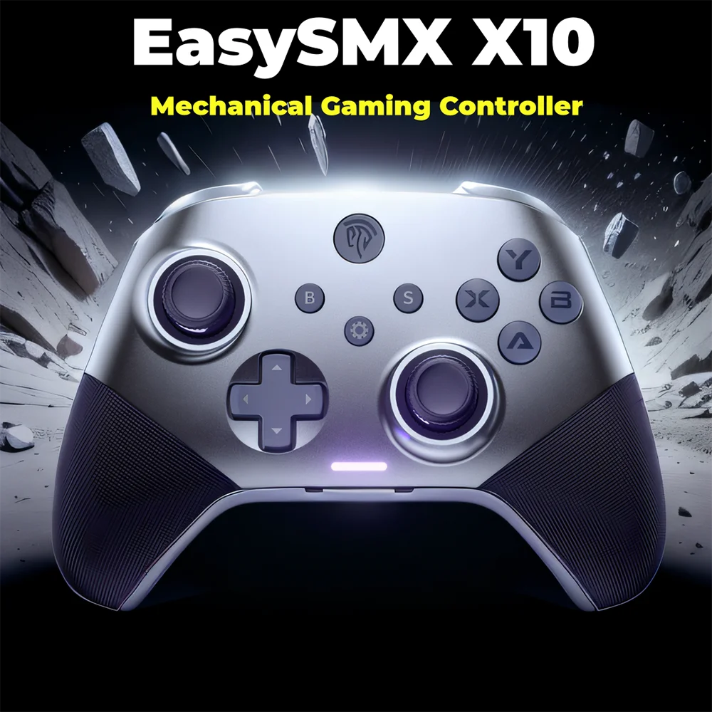 EasySMX X10 Wireless Gaming Controller Bluetooth Gamepad Compatible with PC/Nintendo Switch/Phone/TV,Magnetic Shell, Hall Effect