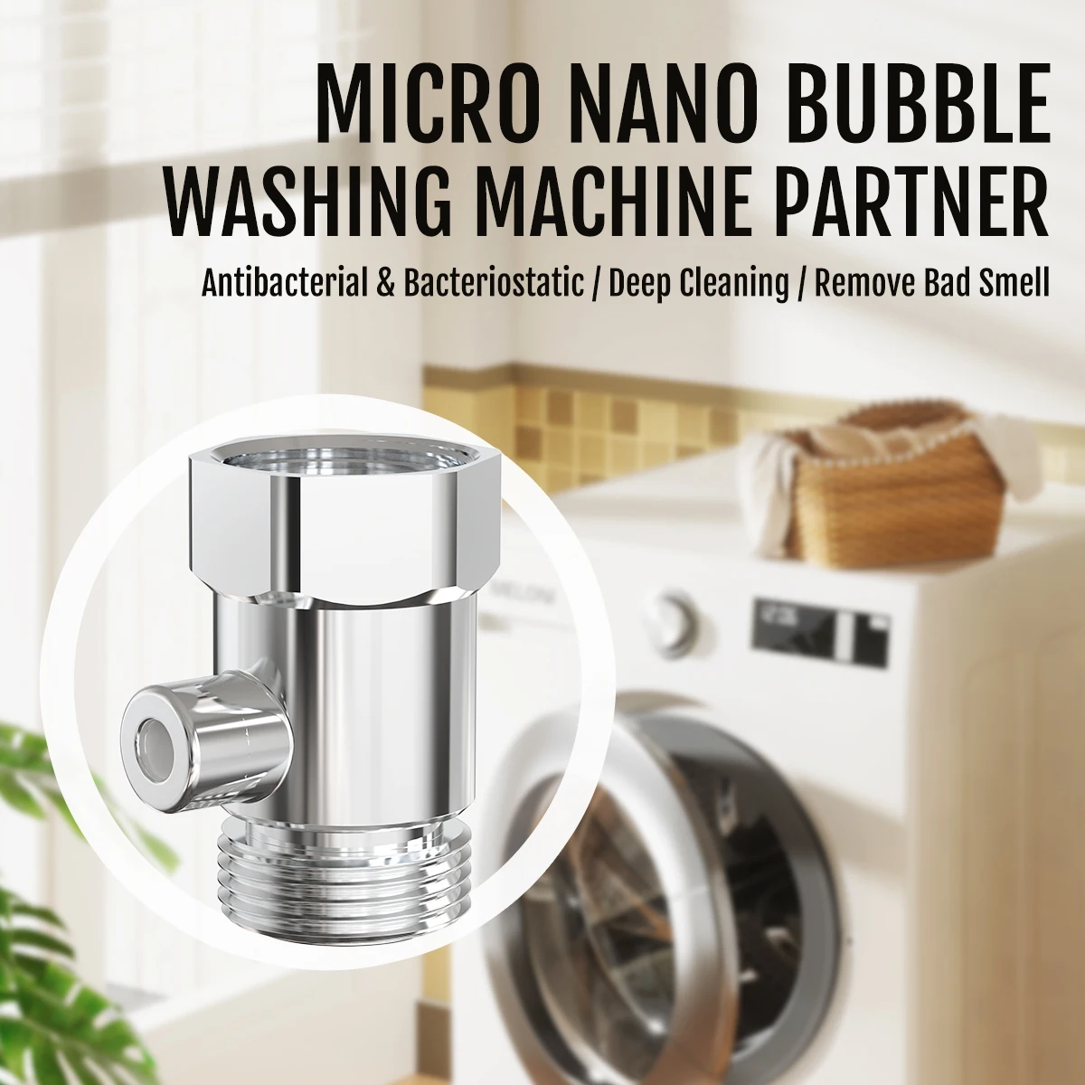 BriskSpring Micro Nano Bubble Generator  Washing Machine Partner G3/4\