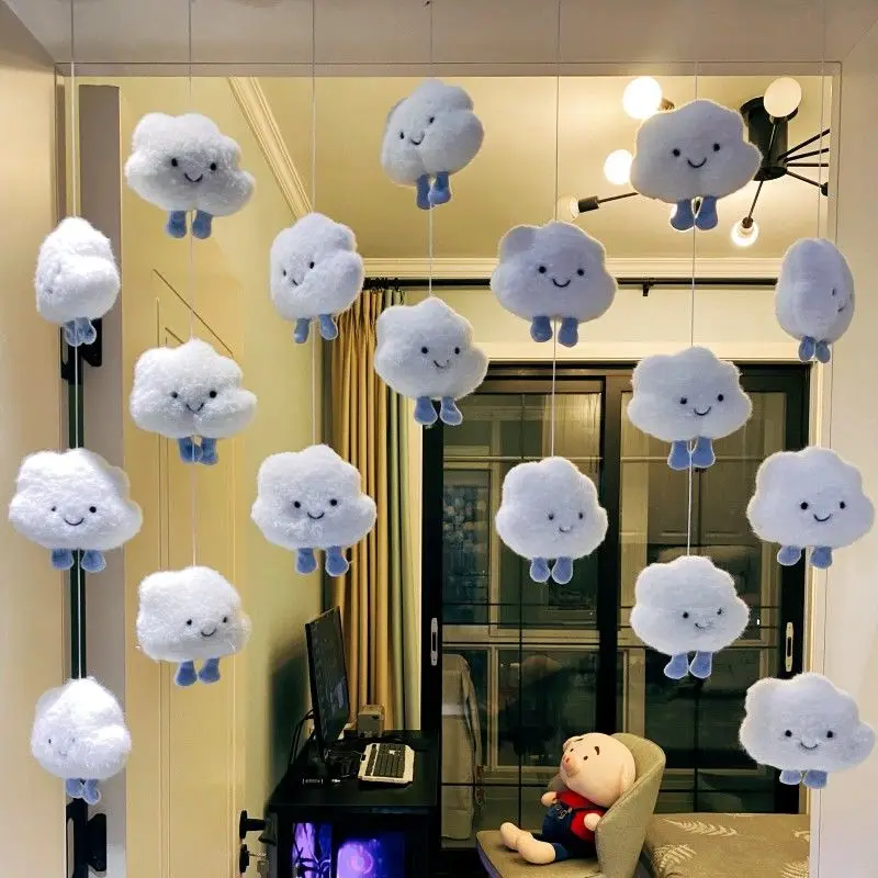 

Home Cute Cloud Door Curtain Creative Decoration Kidsren's Room Cartoon Hanging Decoration Japanese Style Ins Style Punch-Free Hanging Curtain