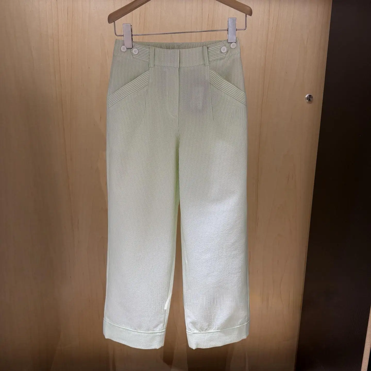 Women's Summer Golf Pants: Lightweight, Flowing, Striped, Loose-Fitting, and Comfortable Activewear Pants