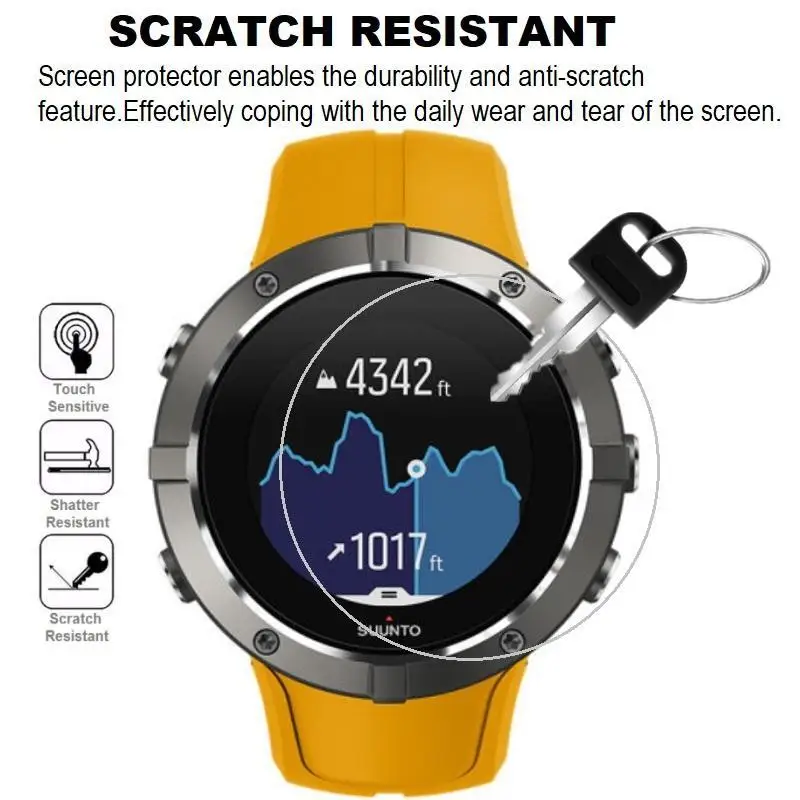 5PCS Smart Watch Screen Protector for SUUNTO SPARTAN SPORT WRIST HR Tempered Glass Anti-Scratch Protective Film