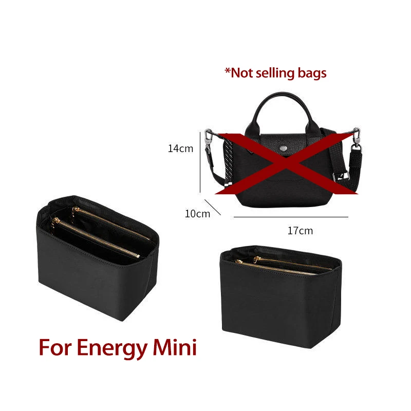 Nylon Bag Organizer Insert For Longchamp Energy S M Waterproof Durable Fashion Bag Support Storage Modification Bag Accessories
