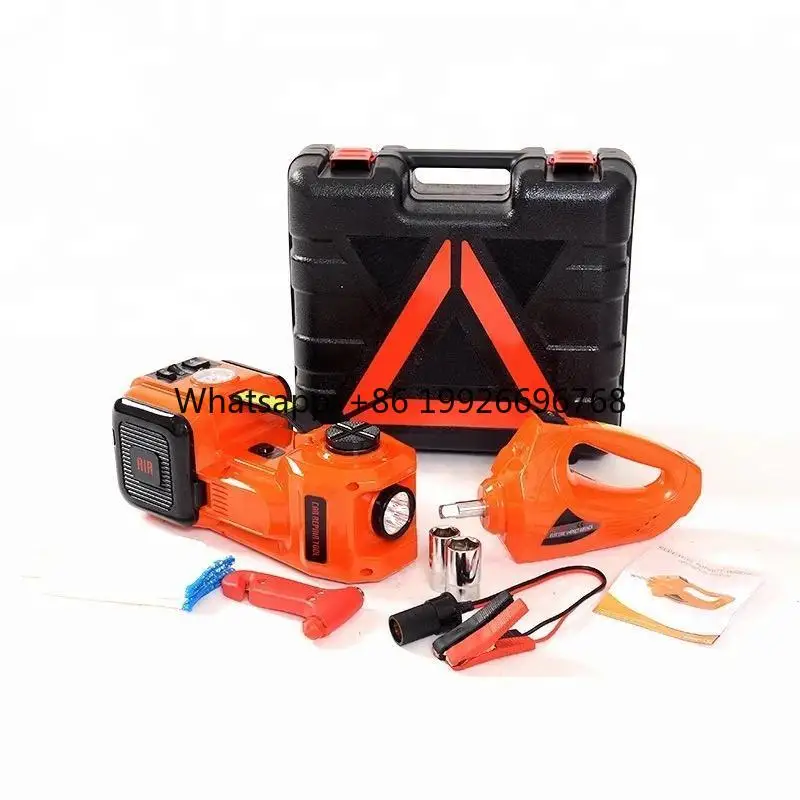

Hf045 Multi-function Electric Car Jack 5t Dc12v Air Compressor With Electric Impact Wrench Set Car Tool