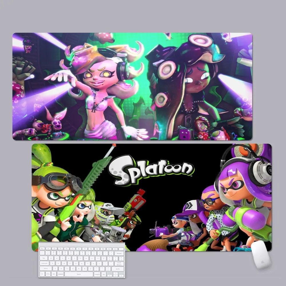 S-Splatoons 2 Girl Pad Keyboards Mat Rubber Gaming Mousepad Desk Mat Size For Large Edge Locking Game Keyboard Pad