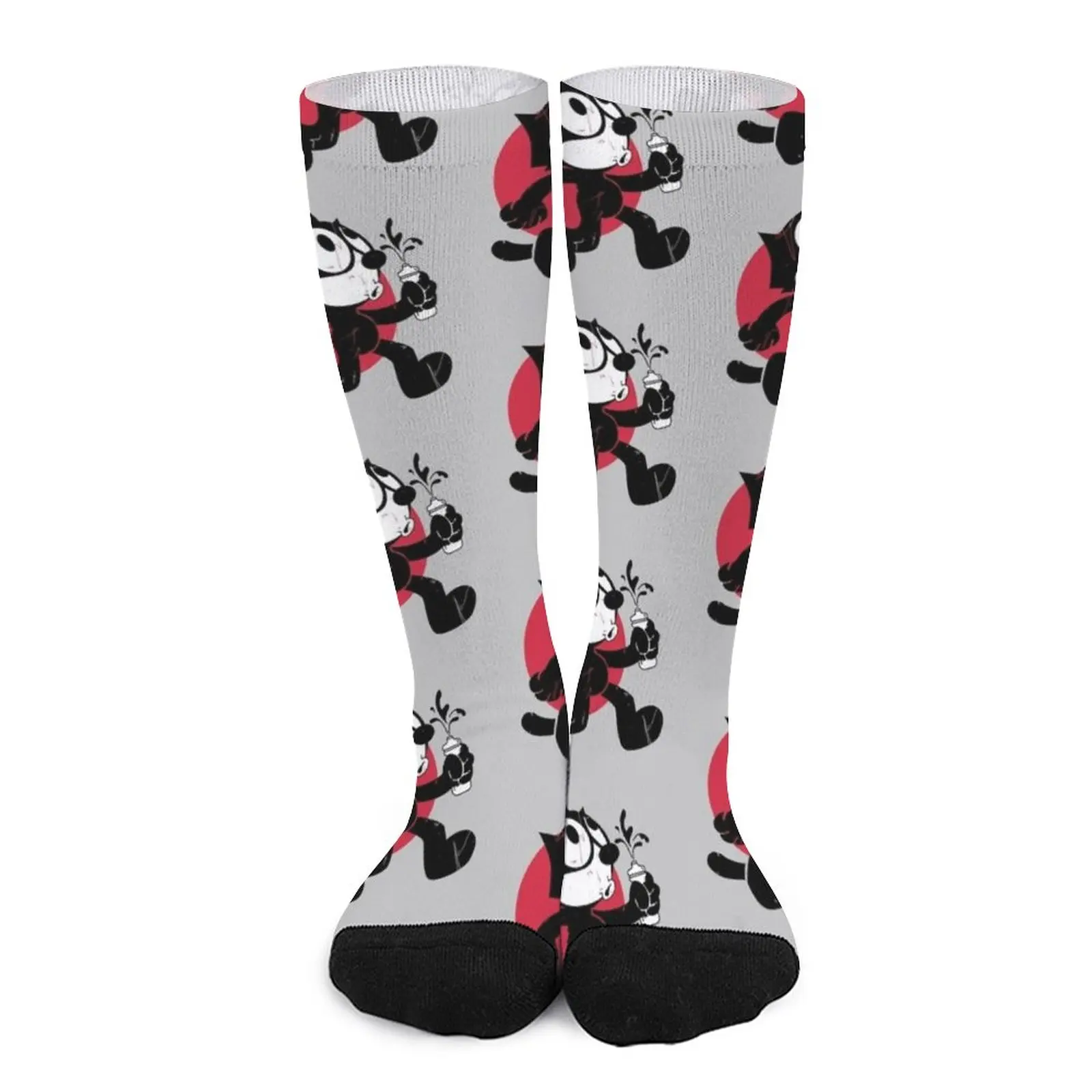 My felix the drinking cat with scratches drawing Socks cool socks men socks