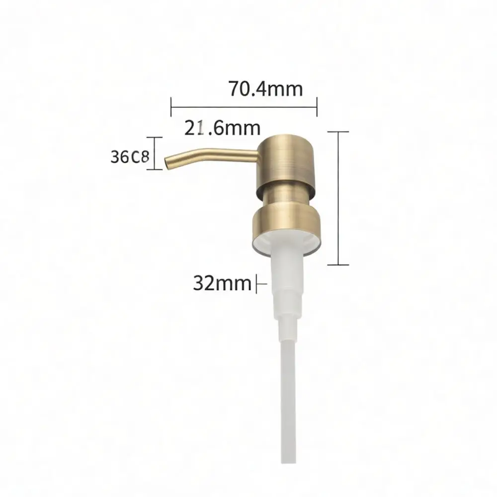 304 Stainless Steel Metal Replacement Pump Durable Lotion Soap Dispenser Nozzle For Bathroom Shower Gel Hotel Supplies
