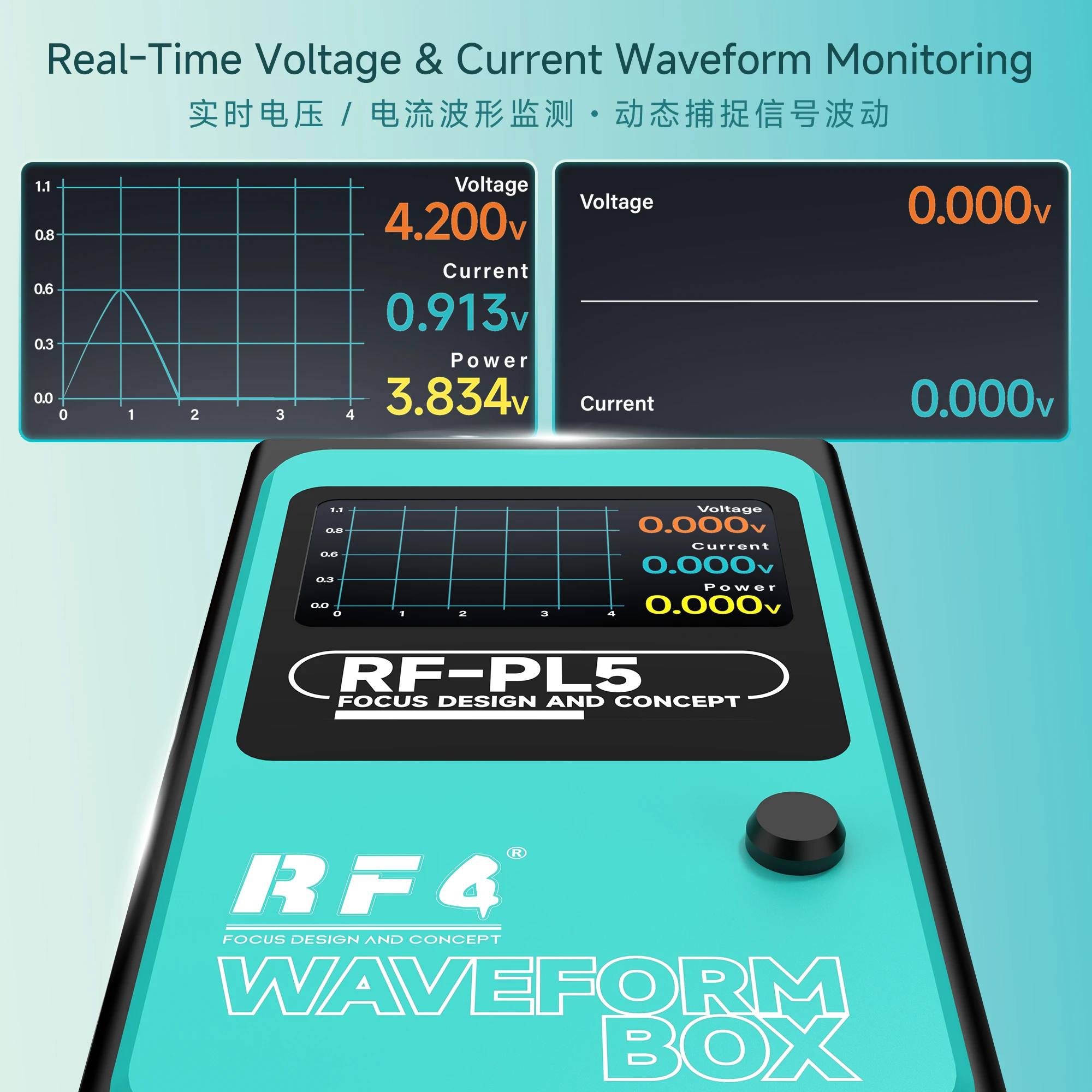 RF4 Digital Display Repair Power Supply with Boot Cable and Current Analyzer – A Testing Tool for iPhone PCB Repair