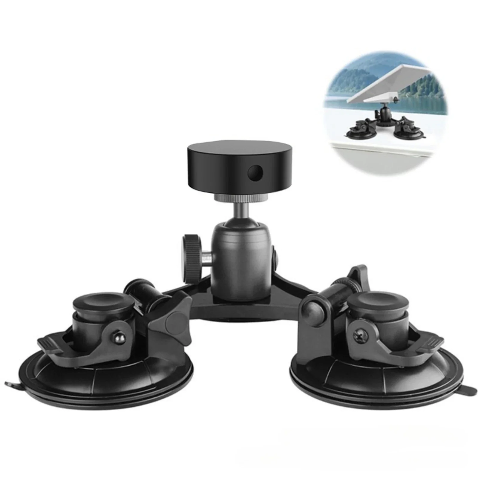 Triple Suction Cup Mount for Starlink Mini 2024 180° Adjustable Car Roof Mounting Bracket High Speed Stable Holder for RV Van