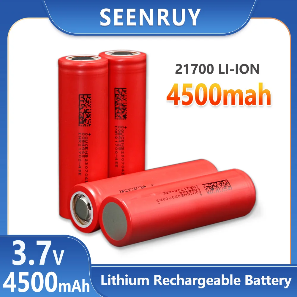 21700  4500mAh 3.7V 3C High Power Discharge Large Capacity Rechargeable Battery