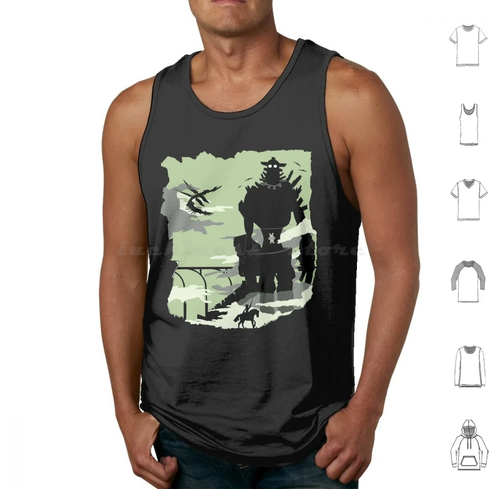 Silhouette Of The Colossus Tank Tops Vest Sleeveless Silhouette Of The Colossus Shadow Of The Colossus Retro Gaming Geek