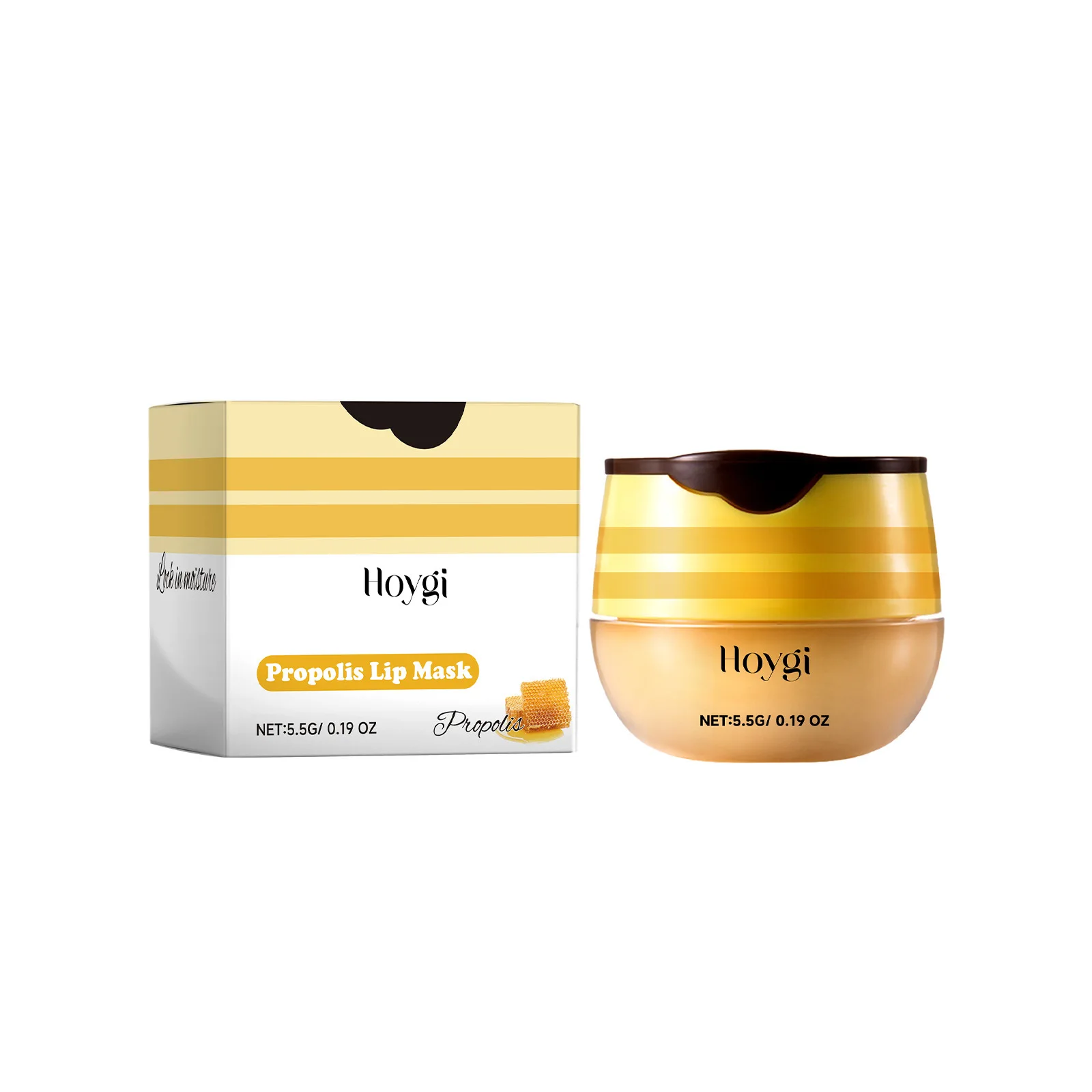 

Hoygi Propolis Lip Mask Fade Lip Lines AntiCrack Lip Balm Moisturizing Lip Care Lip Mask