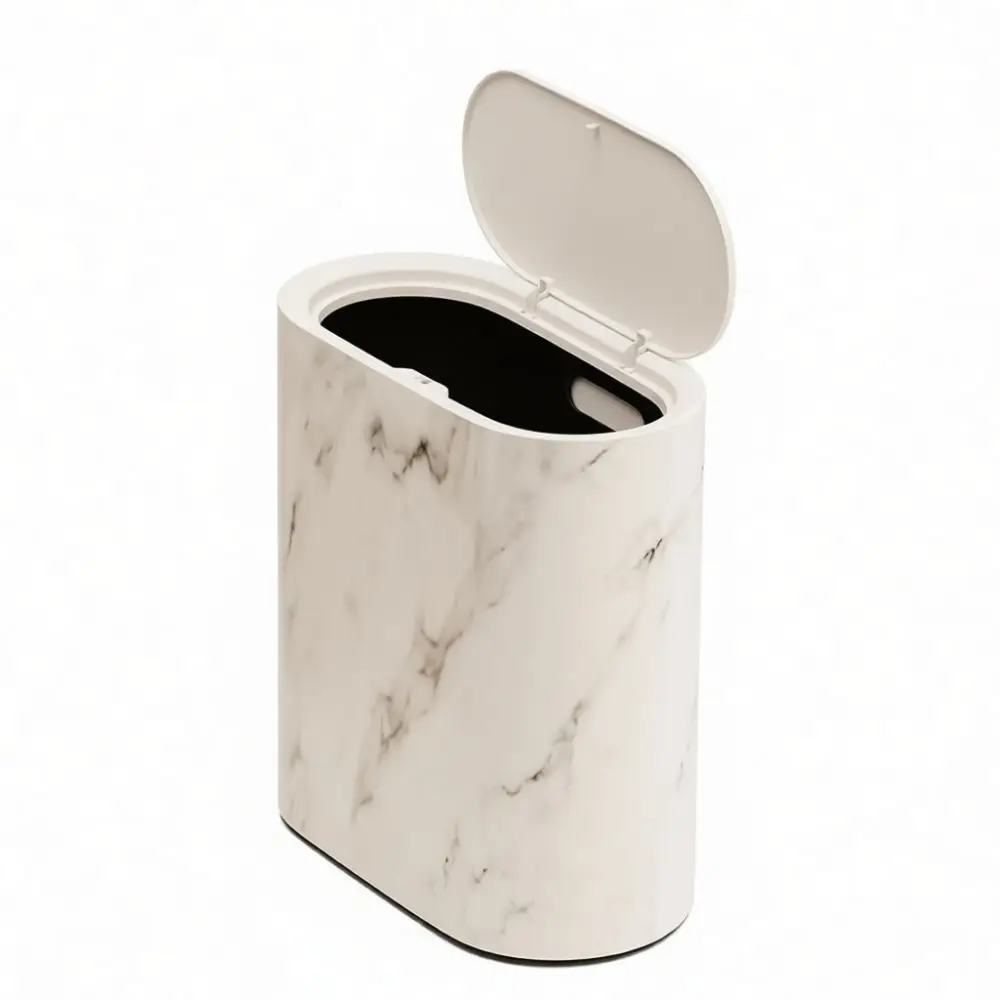 Creative Narrow Trash Can Slim Gap Waste Bin Press Button Garbage Collector For Kitchen Bathroom Office Desk Organizer