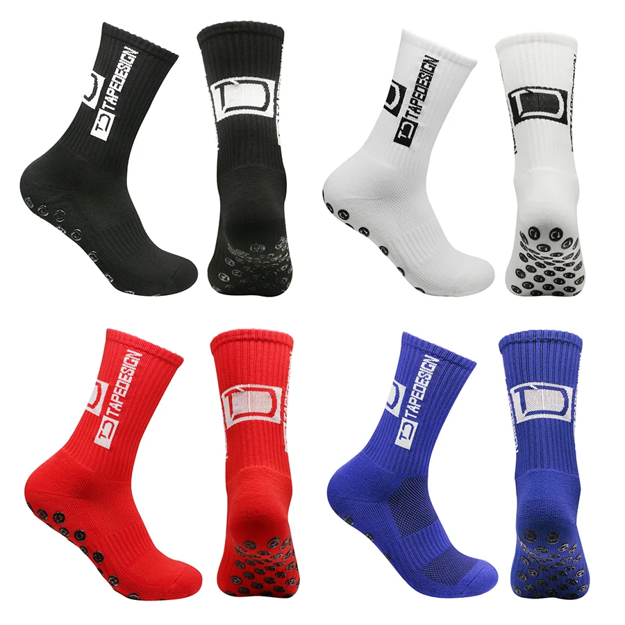 AliExpress 4 Pairs Anti-slip Soccer Men New Outdoor Sports Grip Football Socks Running Cycling Hiking Women