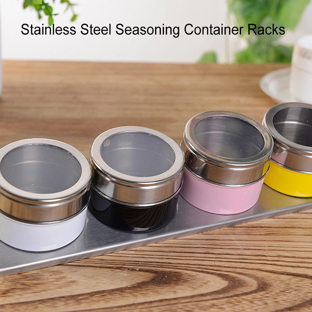 Spice Tins Base Stainless Tabletop Stable ple Seasoning Can Holder Holds 4 Bottles Wear-resistant Sauce Bottle Stand