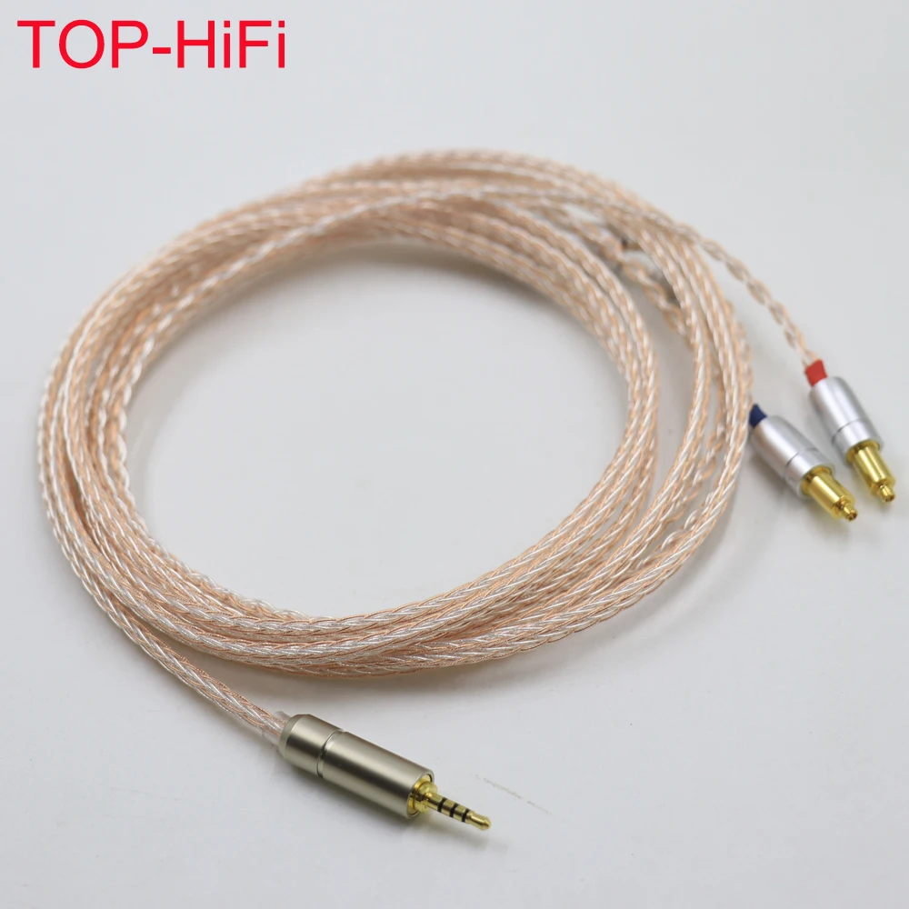 16 Core PCOCC Copper Silver Braided Earphone Cable For SRH1540 SRH1840 SRH1440 Headphone