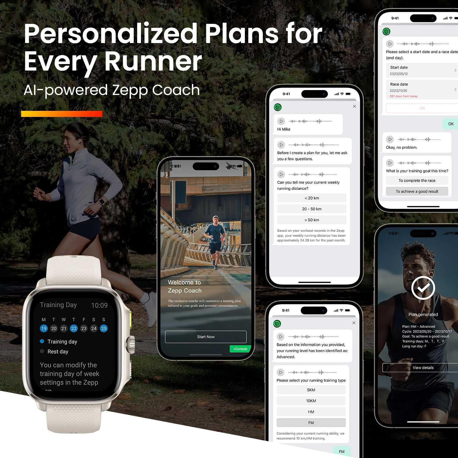 جديد Amazfit Cheetah (مربع) 1.75 بوصة 150 + أوضاع رياضية عمر بطارية 14 يومًا ساعة ذكية طويلة جدًا لهاتف Android IOS