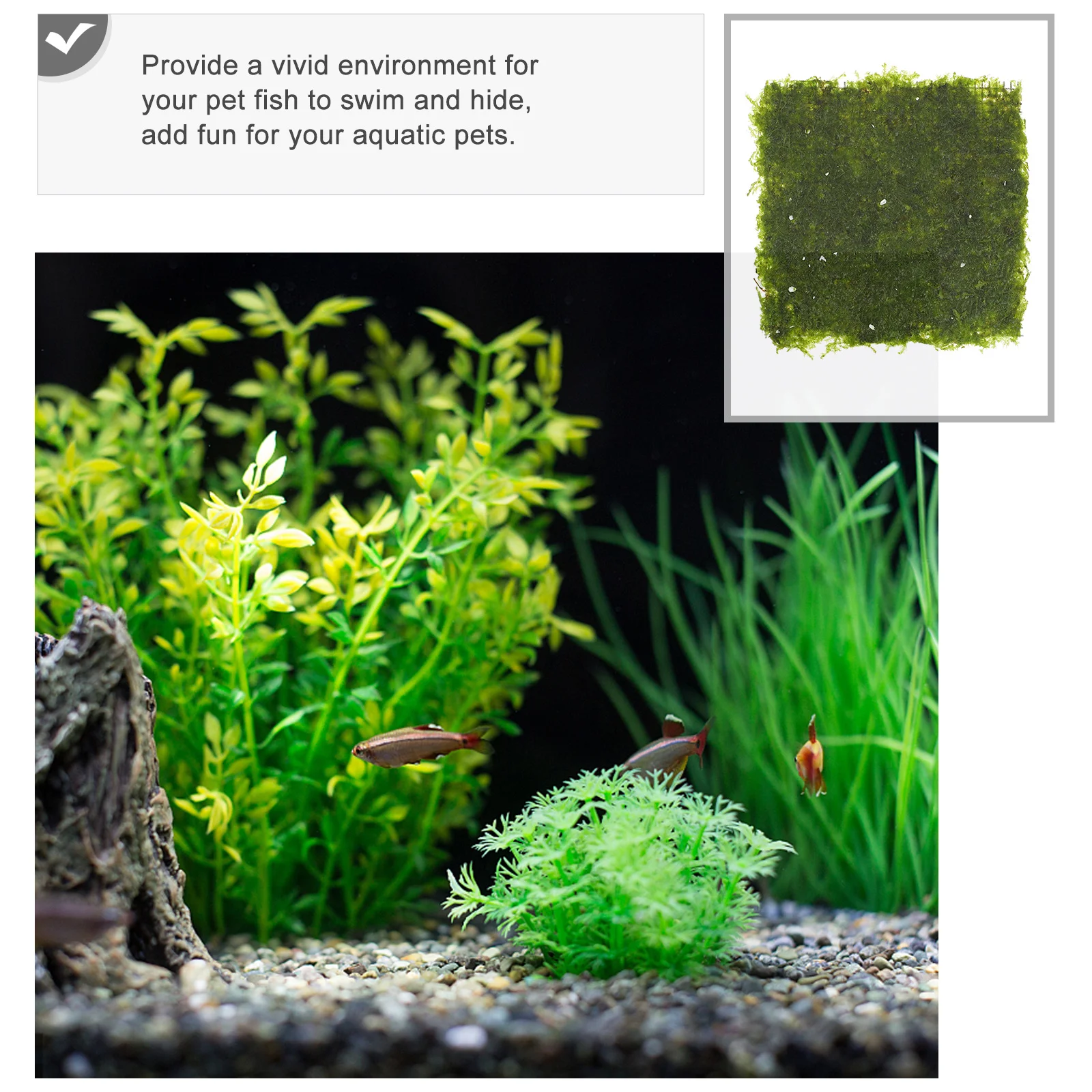 

Flame Moss Fern Aquarium Plant Decor Fish Tank Landscape Ornament Environmentally Safe Wire Constructed Pet Cage Greenery