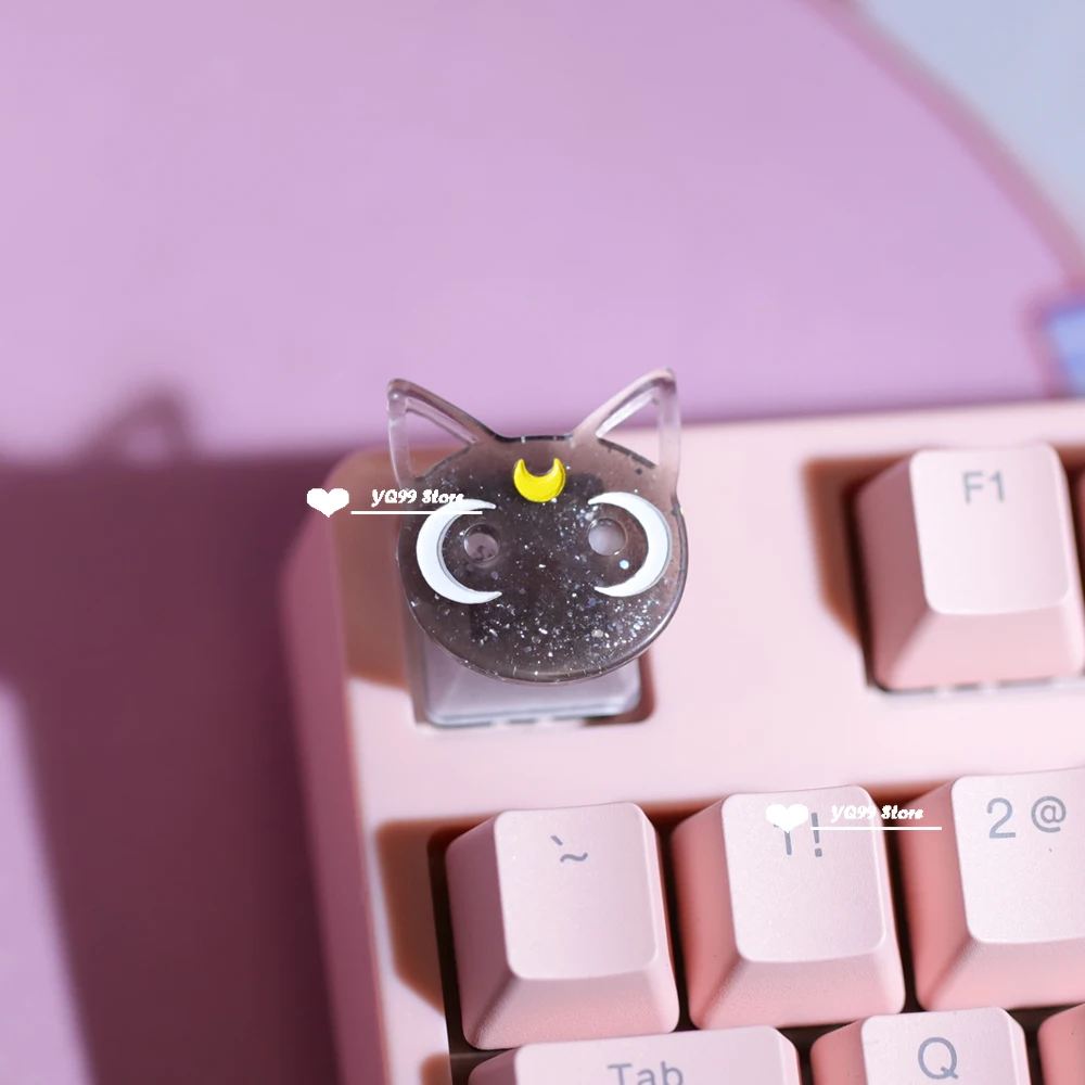 Personalized cartoon transparent translucent mechanical gaming keyboard keycaps for Cherry MX Switches Keyboards DIY Key