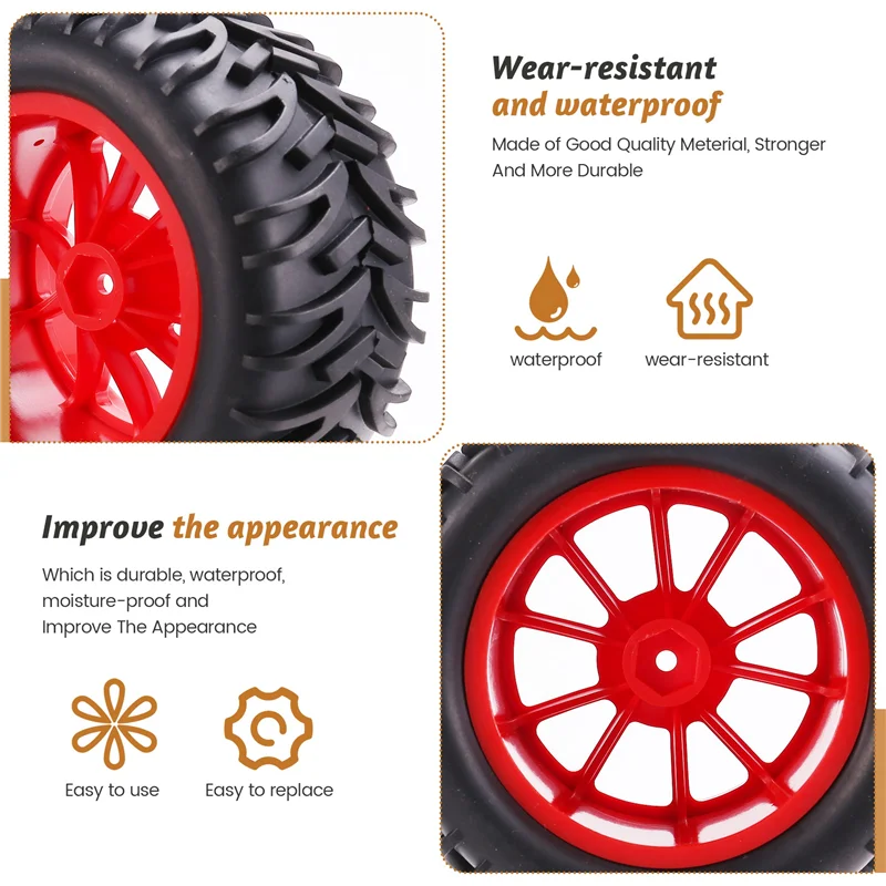 SANQ 128MM 1/10 RC Monster-Truck Buggy-neumático rueda insertos de espuma 12Mm hexagonal para Traxxas/Arrm /Redcat/HSP/HPI/Tamiya/Kyosho