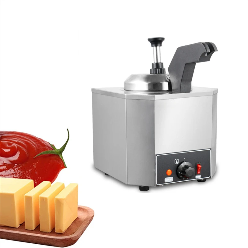 

Commercial Single Head Hot Fudge Warmer Nacho Cheese Sauce Warmer Pump Dispenser Cheese Warmer