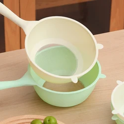 Rice Sieve Plastic Colander Kitchen Drain Basket With Long Handles Rice Bowl Strainer Strainer Basket Sink Drain Kitchen Tools