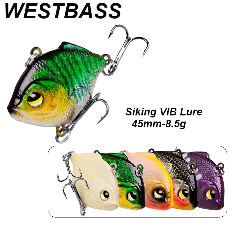 WESTBASS 1PC Micro VIB Locken 4,5 cm-8,5g Trolling Vibration Köder Laut Angeln lurre Harte Wobbler herramientas de pesca cebo duro