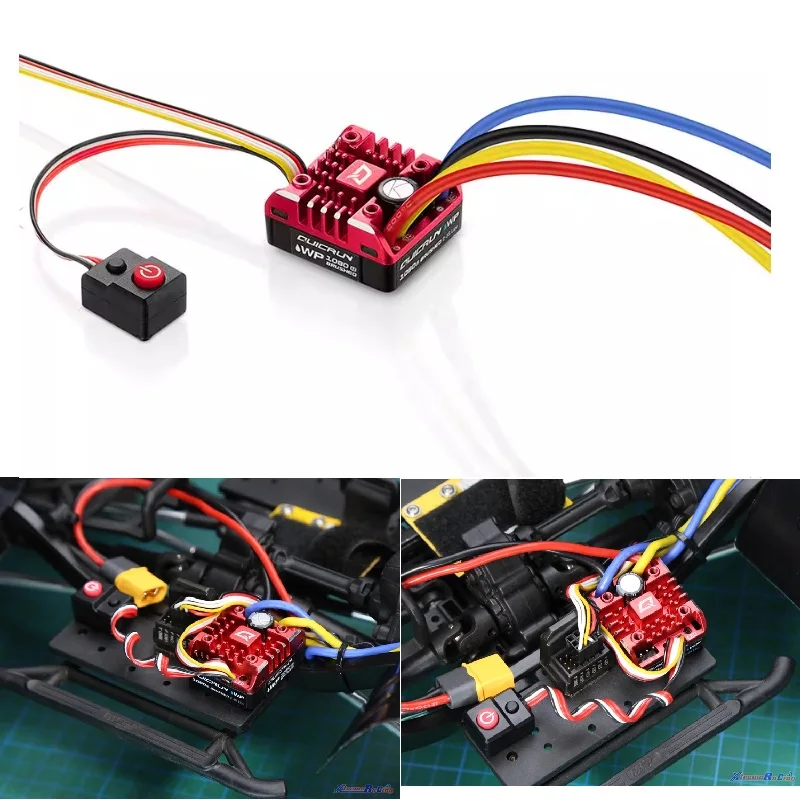 

Новый HobbyWing QuicRun ESC 1:10 1/8 Обновление 1080 G2 Гусеничная щетка Матовый WP 80A Электронный регулятор скорости 1/8 1:10 RC Car
