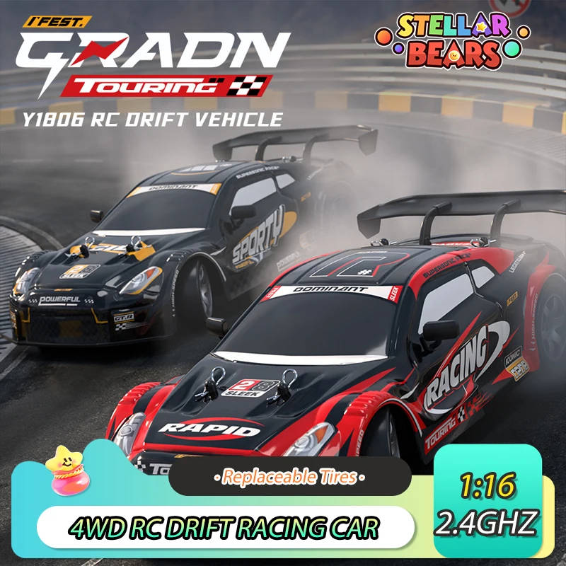 

1:16 2,4G RC Drift Car Двухрежимный высокоскоростной круизный спортивный автомобиль с дистанционным управлением Гоночный дрифт Surpercars Игрушка для мальчиков Сменные шины