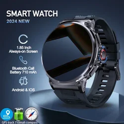Fashion exercise GPS Track Smart Watch Men 1.85-Inch Ultra HD AMOLED Screen 710 Mah Battery Bluetooth Call SmartWatch 2025 New