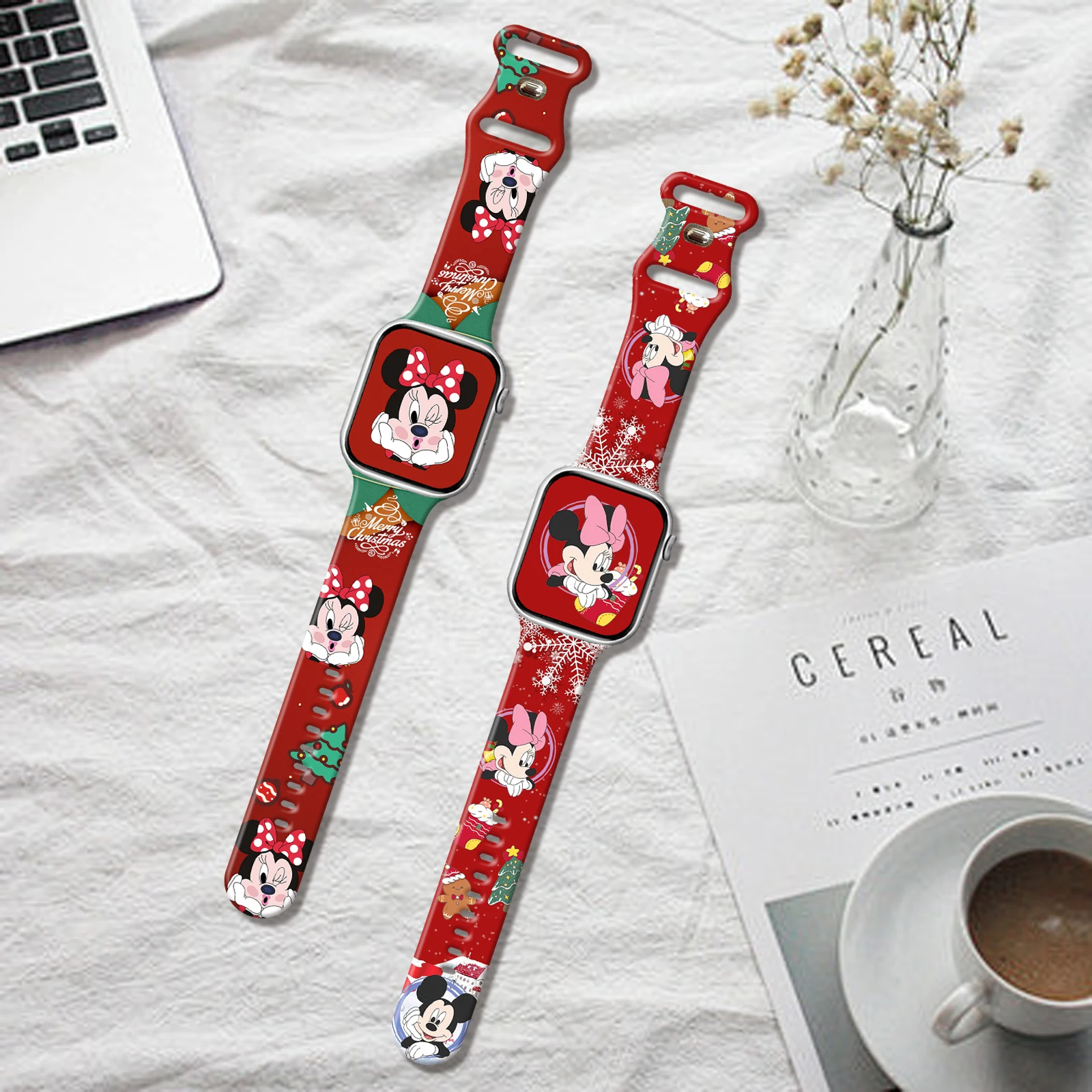 Cinturino con stampa Disney per iWatch 11 10 9 8 cinturino in silicone sostituibile per Apple Watch 46mm 44mm 42mm 41mm 38mm cinturino